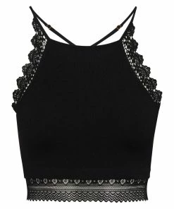 STEVEMADDEN Shop All LOLA CROCHET BRALETTE BLACK