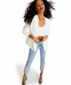 STEVEMADDEN BOYFRIEND BLAZER WHITE