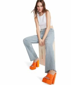 STEVEMADDEN WIDE LEG JEANS DENIM FABRIC WOMEN'S CLOTHING