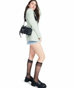 STEVEMADDEN WOMEN'S CLOTHING BOYFRIEND BLAZER GREY SAGE