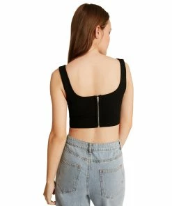 STEVEMADDEN CORSET TOP BLACK