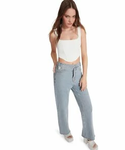 STEVEMADDEN CORSET TOP WHITE