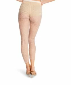 SteveMadden Rhinestones MESH RHINESTONE PANTS IVORY