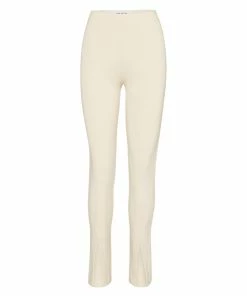 STEVEMADDEN SLIT FRONT PANT BEIGE WOMEN'S CLOTHING
