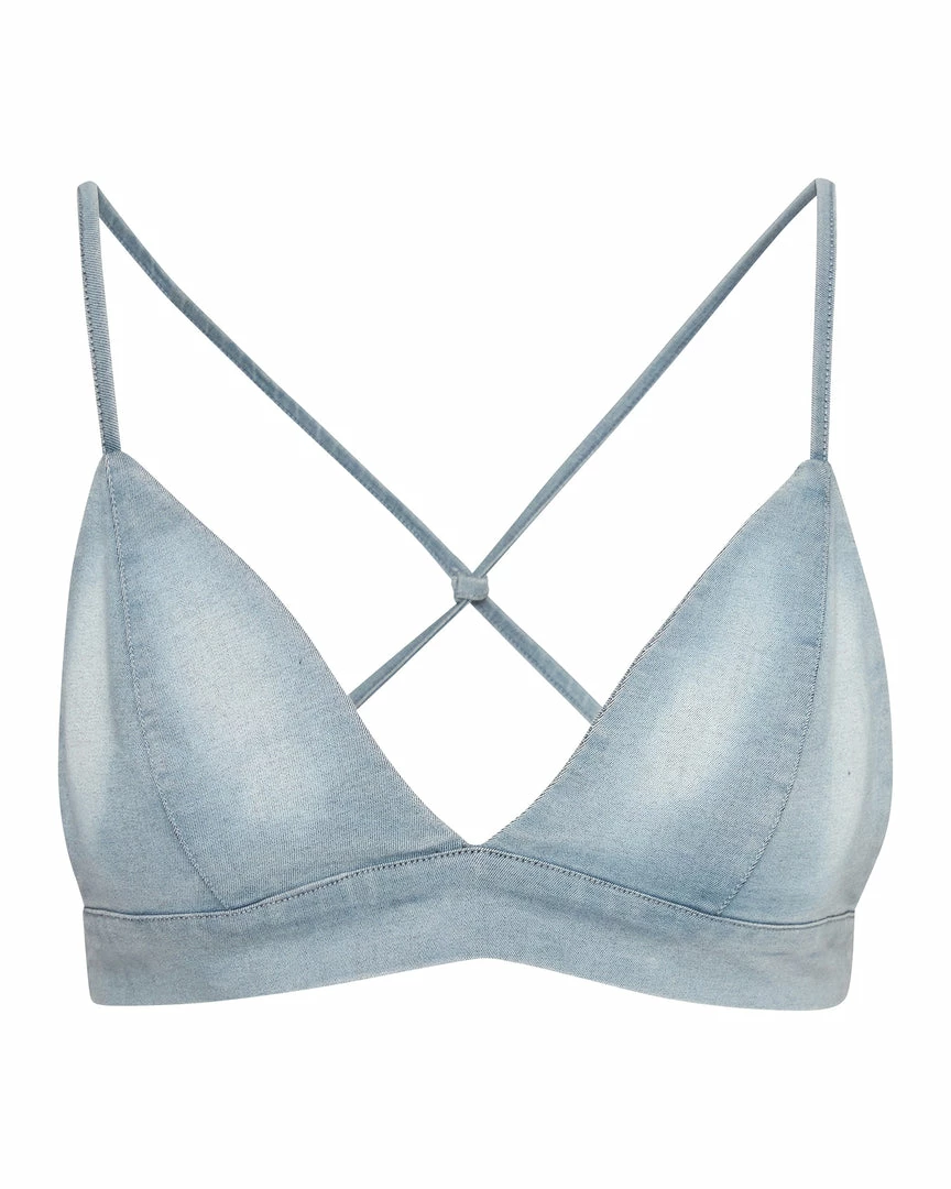 STEVEMADDEN WOMEN'S CLOTHING DENIM BRALETTE