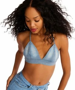 STEVEMADDEN WOMEN'S CLOTHING DENIM BRALETTE