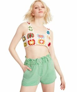 STEVEMADDEN PAPERBAG SHORTS GREEN
