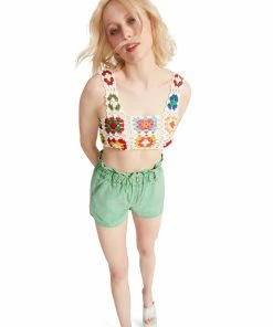 STEVEMADDEN PAPERBAG SHORTS GREEN