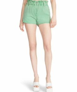STEVEMADDEN PAPERBAG SHORTS GREEN