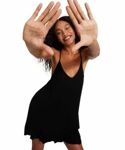 STEVEMADDEN ELLA MESH DRESS BLACK