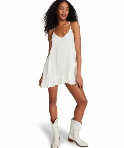 STEVEMADDEN ELLA MESH DRESS WHITE