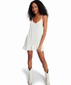 STEVEMADDEN ELLA MESH DRESS WHITE