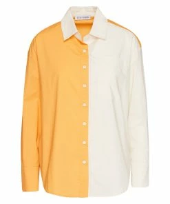 STEVEMADDEN COLORBLOCKED BUTTON UP ORANGE