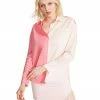 STEVEMADDEN COLORBLOCKED BUTTON UP PINK