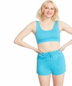 STEVEMADDEN WOMEN'S CLOTHING SWEATSHORT SET BLUE
