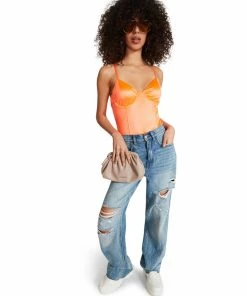 STEVEMADDEN SATIN BODYSUIT ORANGE Shop All
