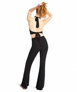 STEVEMADDEN FLARE PANTS SET BLACK