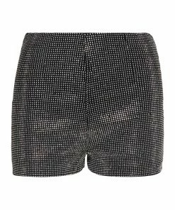 STEVEMADDEN RHINESTONE BOOTY SHORTS BLACK
