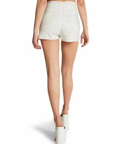 STEVEMADDEN Rhinestones RHINESTONE BOOTY SHORTS WHITE