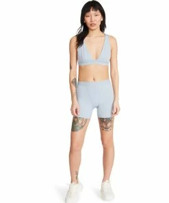 STEVEMADDEN WOMEN'S CLOTHING BOY SHORT SET BLUE