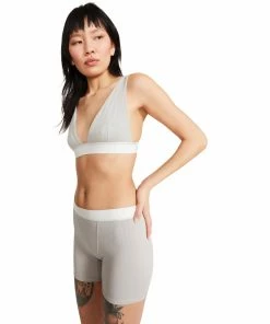 STEVEMADDEN WOMEN'S CLOTHING BOY SHORT SET GREY