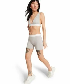 STEVEMADDEN WOMEN'S CLOTHING BOY SHORT SET GREY