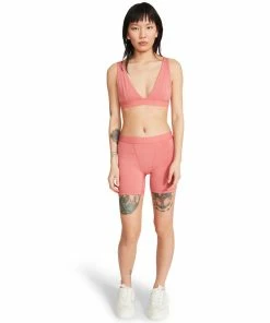 STEVEMADDEN BOY SHORT SET PINK WOMEN'S CLOTHING