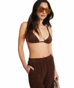 STEVEMADDEN TERRY CLOTH SET BROWN