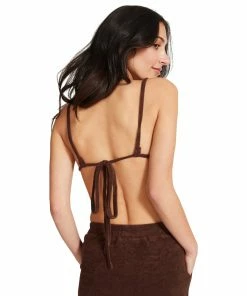 STEVEMADDEN TERRY CLOTH SET BROWN