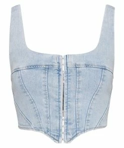 STEVEMADDEN DENIM CORSET TOP
