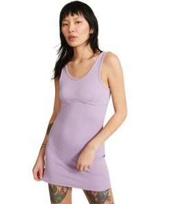 STEVEMADDEN RIBBED DRESS PURPLE