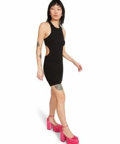 STEVEMADDEN OPEN BACK DRESS BLACK