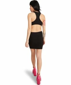 STEVEMADDEN OPEN BACK DRESS BLACK