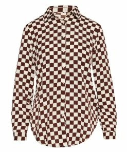 STEVEMADDEN 3-PIECE CHECKERED SET BROWN