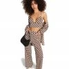 STEVEMADDEN 3-PIECE CHECKERED SET BROWN