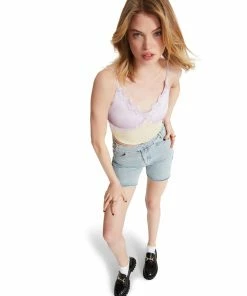 STEVEMADDEN SATIN LACE CAMI PURPLE