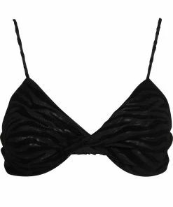 STEVEMADDEN ZEBRA BRALETTE BLACK