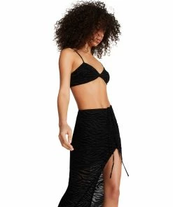 STEVEMADDEN ZEBRA BRALETTE BLACK