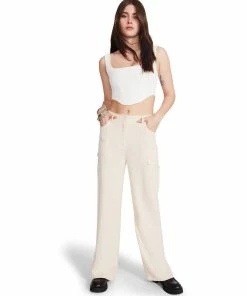 STEVEMADDEN WIDE LEG CARGO PANT BEIGE