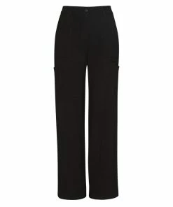 STEVEMADDEN WIDE LEG CARGO PANT BLACK WOMEN'S CLOTHING