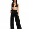 STEVEMADDEN PLISSE PANT SET BLACK WOMEN'S CLOTHING