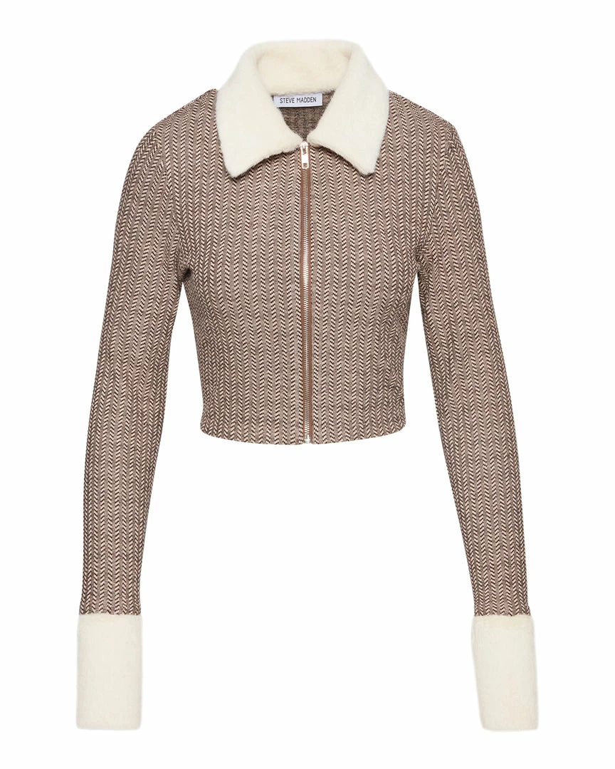 STEVEMADDEN CELESTE JACKET BROWN