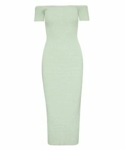 STEVEMADDEN RIBBED MAXI GREY SAGE