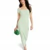 STEVEMADDEN RIBBED MAXI GREY SAGE