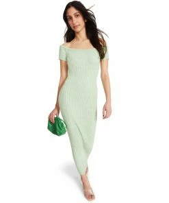 STEVEMADDEN RIBBED MAXI GREY SAGE