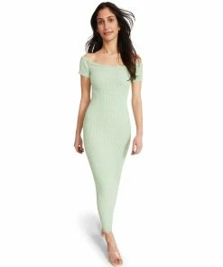 STEVEMADDEN RIBBED MAXI GREY SAGE