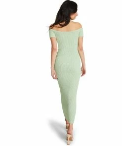 STEVEMADDEN RIBBED MAXI GREY SAGE