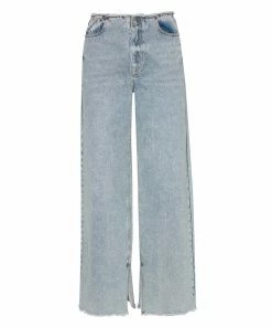 STEVEMADDEN WOMEN'S CLOTHING RAW EDGE DENIM JEANS