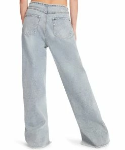 STEVEMADDEN WOMEN'S CLOTHING RAW EDGE DENIM JEANS