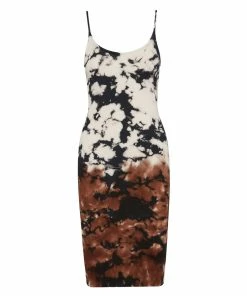 STEVEMADDEN Women's Clothing ACID WASH TANK DRESS BLACK